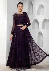 Zarif Unstitched Wedding Formal Edit - 2025 DARK ORCHID